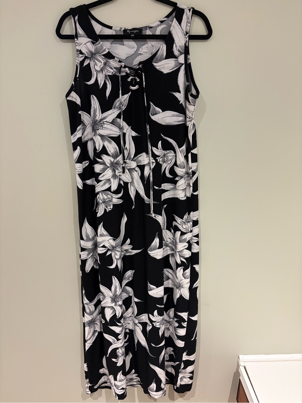 Black & White Floral Maxi Dress